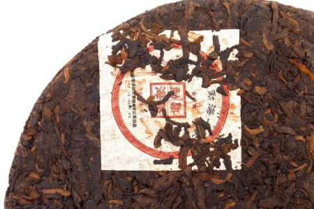 Pressed Rip Pu-erh Tea - Shu Puer 2019 “3 stars” from the Chashuvan plant 357 g, 