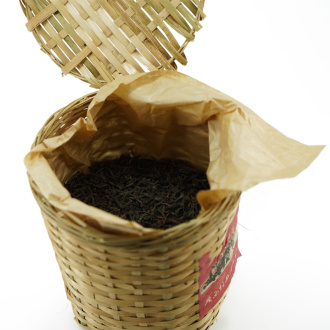 Dark Tea (Hei cha) - Любао 2015 года рассыпной в бамбуковой корзине, 500 г, 