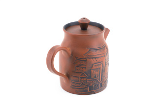 Малый глиняный чайник из Цзяньшуй, Юньнань "Городская суета", 140 мл. Price: ₽16,090 rub.
