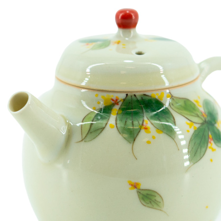 Чайник селадоновый ручной росписи "Листья" 110мл. Price: ₽4,330 rub.