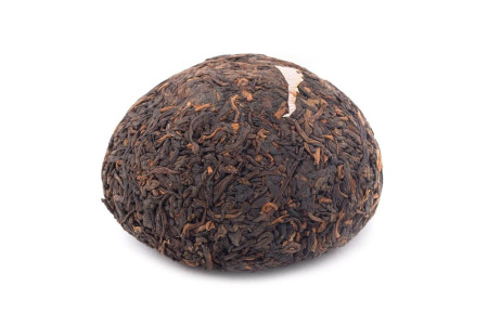 Pressed Rip Pu-erh Tea - Shu pu-erh 2009 "V93" brand "Dai" from the "Menghai" plant 100 g, 