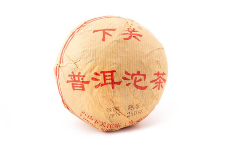 Pressed Rip Pu-erh Tea - Shu Pu'er 2017 "Jiato" from the Xiaguan factory, 250g nest, 