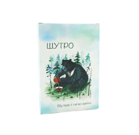 Pressed Rip Pu-erh Tea - Shu pu-erh with sagan-daila "Shutro" from the "Tea Line" brand, 70 g, 