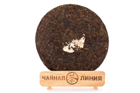 Pressed Rip Pu-erh Tea - Shu Pu-erh 2015 "Yiwu" from the "Zhoushi" plant, 357 g, 