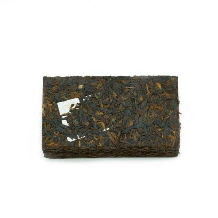 Pressed Rip Pu-erh Tea - Shu puer 2013 "Bulan gunting" Zhoushi plant brick 100 g, 