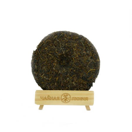 Pressed Raw Pu-erh Tea - Sheng pu-erh 2021 "Honey Rhyme from Xigui" brand "Kaishunhao" 357 g, 