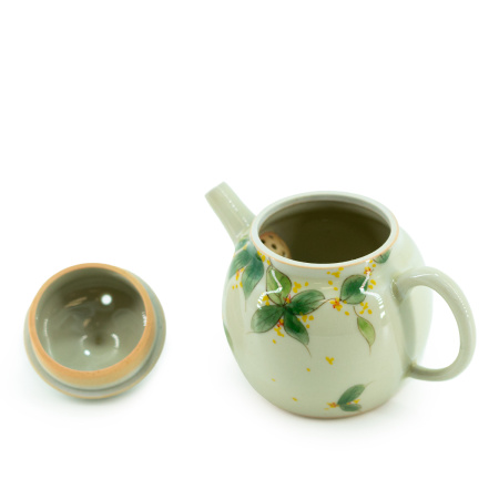 Чайник селадоновый ручной росписи "Листья" 110мл. Price: ₽4,330 rub.