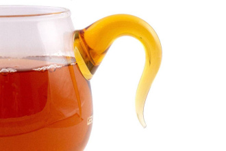 Glass chahai with a yellow handle, 480 ml. Price: ₽1,920 rub.