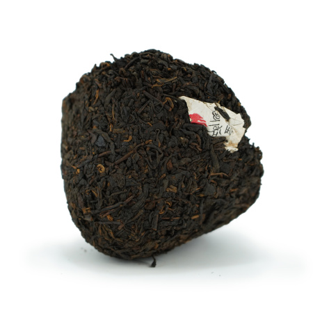 Pressed Rip Pu-erh Tea - 2010 Shu Pu'erh, "Sacred Flame" brand, from the Xiaguan factory, mushroom, 250 g, 