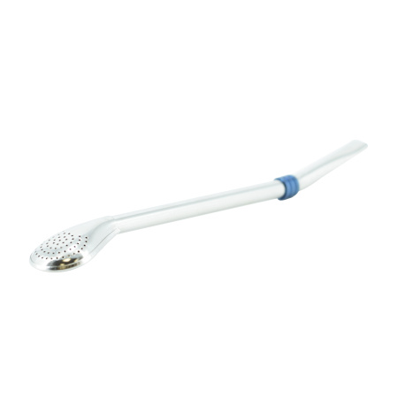 Bombilla for mate (bombilla) metal, with a blue rim in a plastic container. Price: ₽1,230 rub.