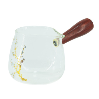 Glass chahai with a wooden handle "Golden Magnolia Branch", 390 ml. Price: ₽2,530 rub.
