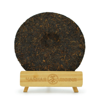 Pressed Rip Pu-erh Tea - Шу пуэр 2020 г. "Чёрное золото" завода "Чжоуши", 357 г, 