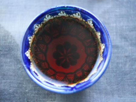 Pressed Rip Pu-erh Tea - Shu pu-erh "Nanben Laozhai" (from old trees from Nanben Laozhai) brand "Tea Line" 200 g., 