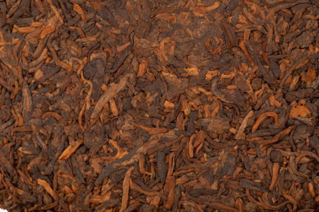Pressed Rip Pu-erh Tea - Shu Pu'er 2019 "Golden Buds from Banzhang" from the Zhoushi factory, 357 g, 