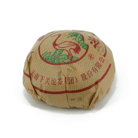 Pressed Rip Pu-erh Tea - Shu Pu'er 2010 "Xia Guan's Nest" from the "Pine and Crane" brand of the "Xia Guan" plant, 250g nest, 