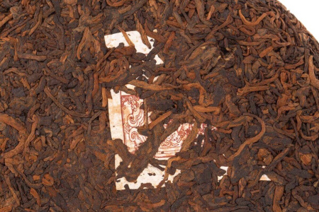 Pressed Rip Pu-erh Tea - Shu Pu'er 2019 "Golden Buds from Banzhang" from the Zhoushi factory, 357 g, 