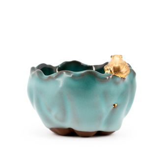 Celadon bowl "Turquoise Lake" by master Huang Ronghua, 85 ml. | 茶杯. Price: ₽8,030 rub.